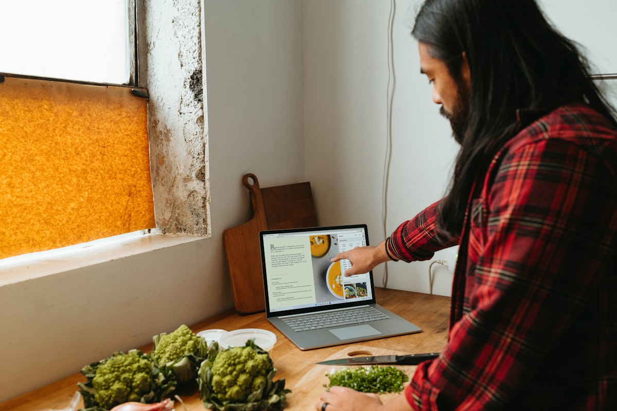 Nutritionist reviewing dietary information